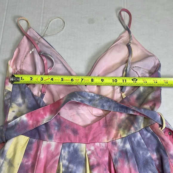L’atiste by Amy Skater Mini Short Pink Purple Tie Dye Skater Dress Sz Large NWT - Picture 7 of 11